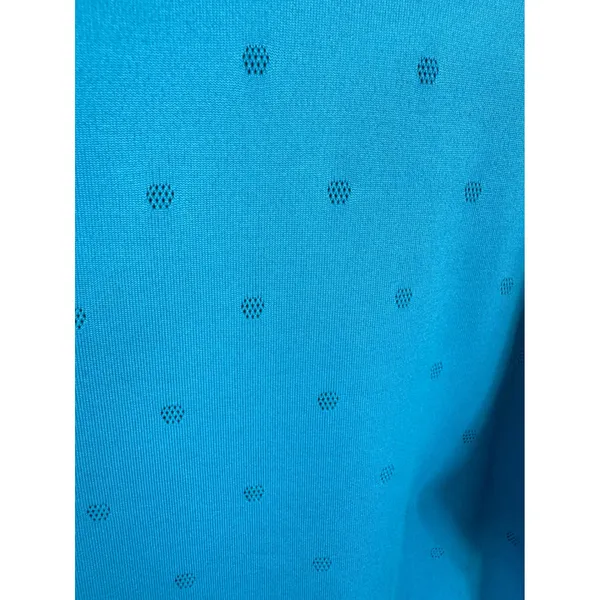 Nike Golf Dri-FIT Polo Shirt Womens XL Blue Short Sleeve Textured Dot - Image 3