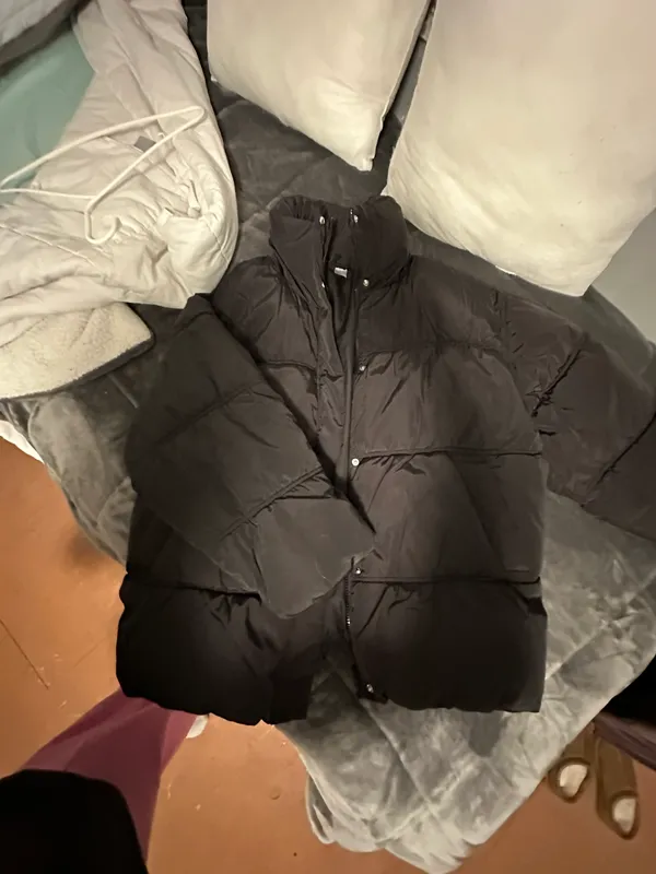 H&M Black Puffer Coat - Image 3