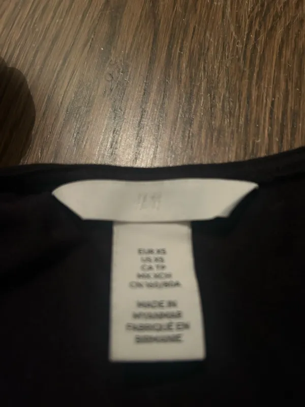 H&M Black Long Sleeve Top - Image 2
