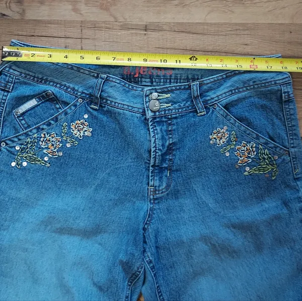 d. jeans Bootcut floral embroidered sz 16 Girlhoodcore feminine grandma 90s Y2K - Image 8