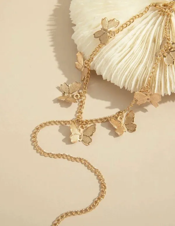 Boutique Gold Butterfly Ring Bracelet - Image 4