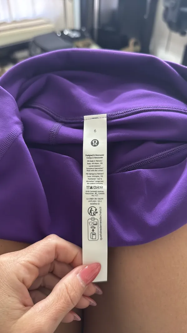 Lululemon Align HR Short 4” College Purple Sz6 - Image 5