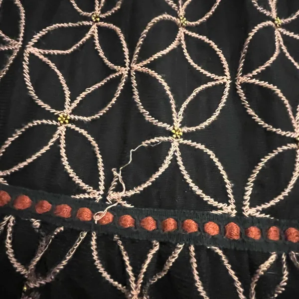Anthropologie bl-nk embroidered chiffon and lace maxi skirt - Image 10