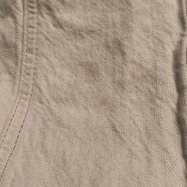 Free People We The Free Jeans Off White Cotton Linen Blend Size 24 (1245) - Image 7