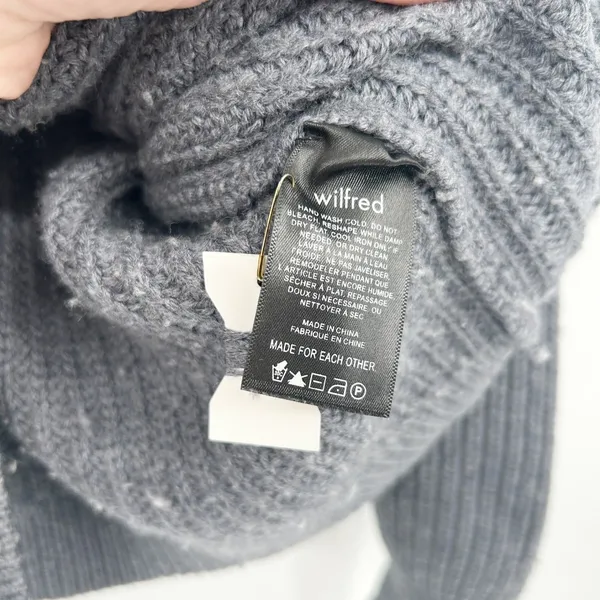 Aritzia Wilfred Oversized Chunky‎ Knit Merino Wool Storybook Cardigan Sweater M - Image 7