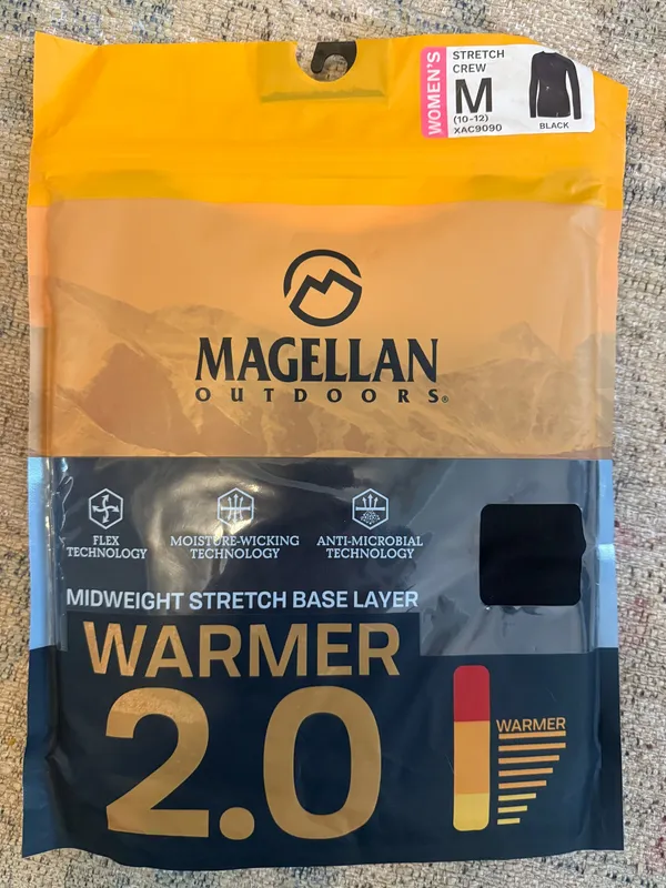 Magellan Outdoors NWT Midweight Base Layer in Black - Image 2