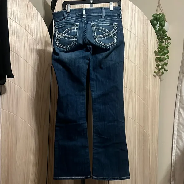 Ariat Blue Flare Wide Leg Jeans with Vintage Appeal - Image 10
