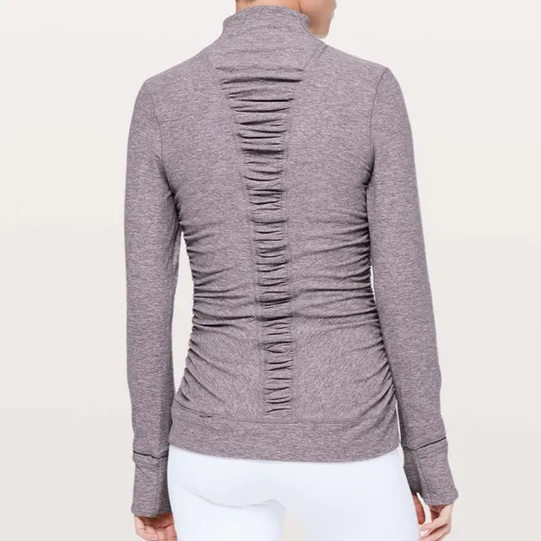 Lululemon Cypress Kiss 1/2 Zip Pullover in Heathered Lunar Rock - Image 2