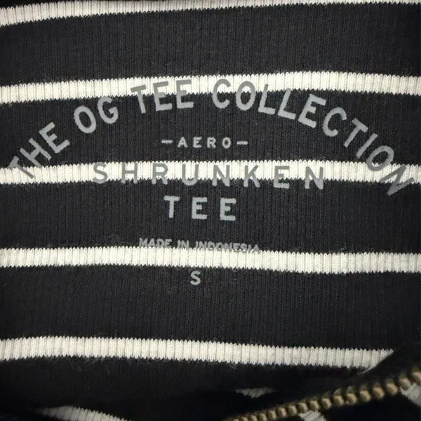 The Oct Tee Collection Size S Striped Mock Neck Zip Front Long Sleeve Top(A343)✨ - Image 8