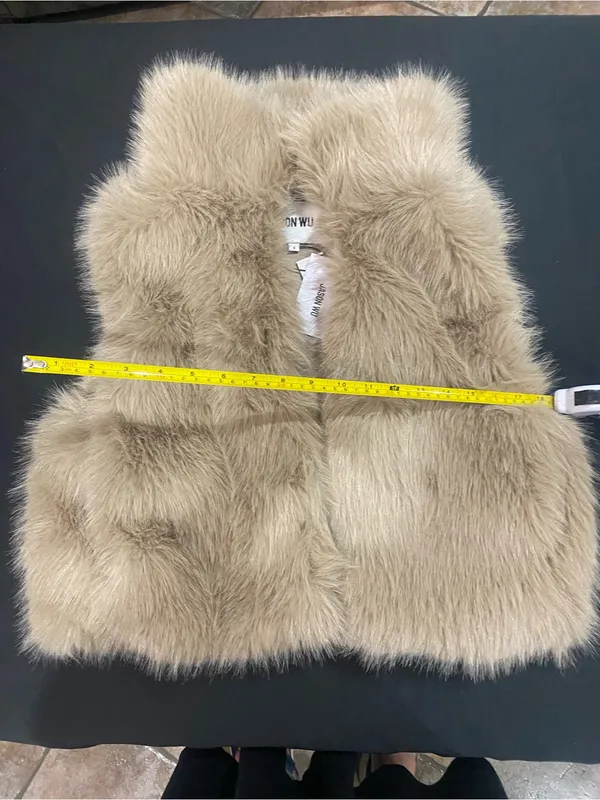 Jason Wu Women’s Cream Faux Fur vest - Image 3