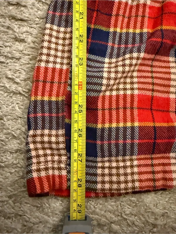 aerie Red Navy Plaid Flannel Skater Pajama Pants - size XL - Image 12