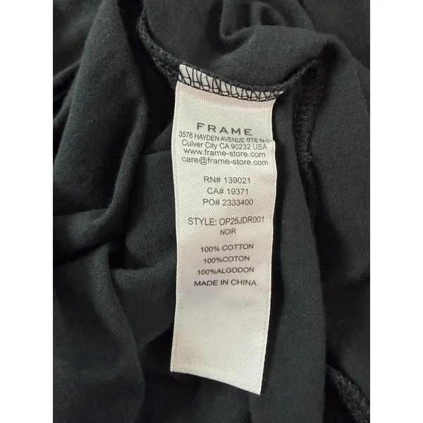 NWT FRAME Black Cotton Dress Size S Small - Image 6