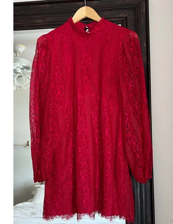 Maeve Red Open Back Mini Dress Size US 6 - Image 2