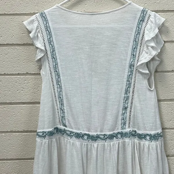 Free People Falling Water White Tunic Top size S - Image 8