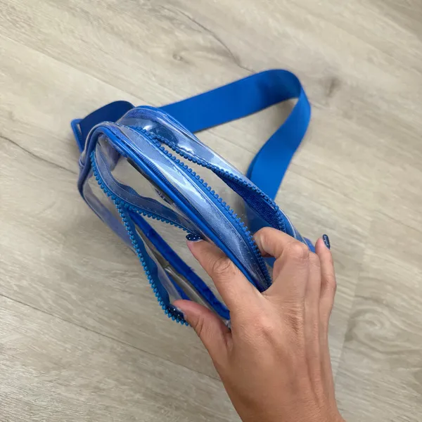 Vacation Sunscreen Blue Clear Fanny Pack - Image 2