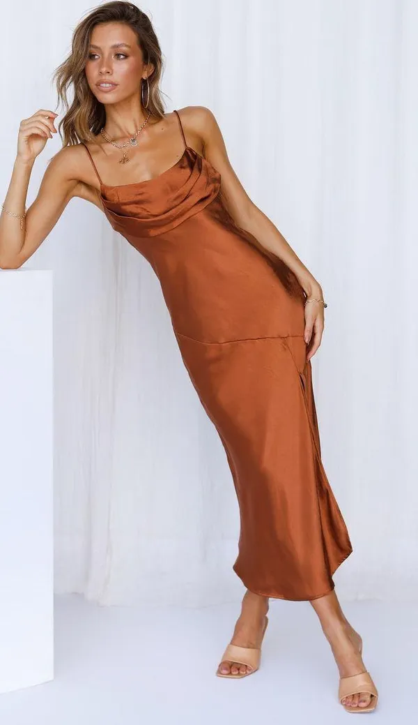 Hello Molly Satin Midi Dress - Image 2