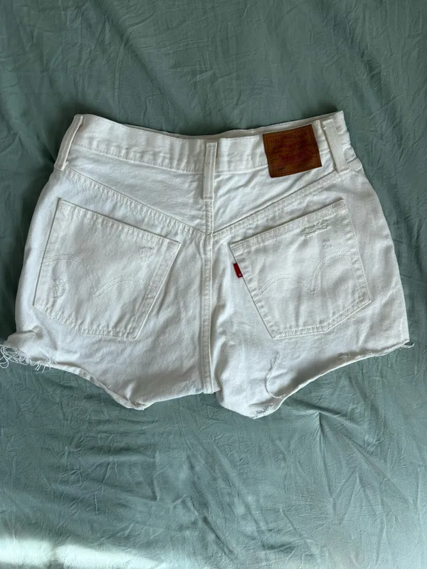Levi’s White Jean Shorts - Image 2