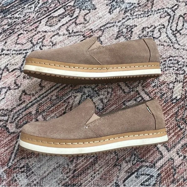 TOMS Desert Tan Suede Women's Palma Wrap Slip-Ons 10014282 size 8 - Image 5