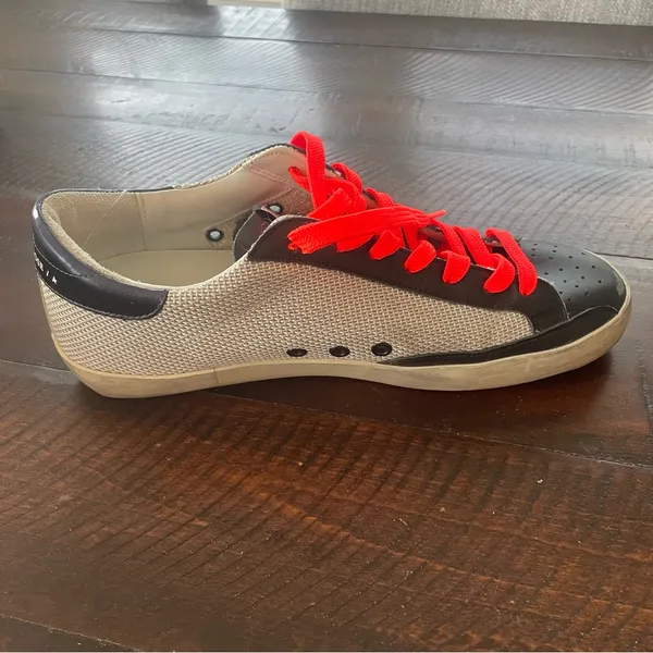 Golden Goose Superstar Sneakers‎ Mesh and Leather size 42/US 12 Orange Black - Image 8
