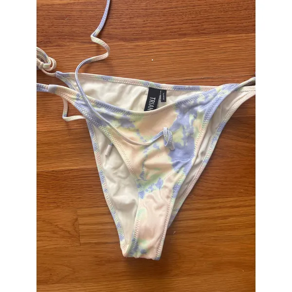 TRIANGL Tie Dye Bikini Swimsuit Set Swimwear‎ Pastel Blue Purple Pink XLARGE - Image 3