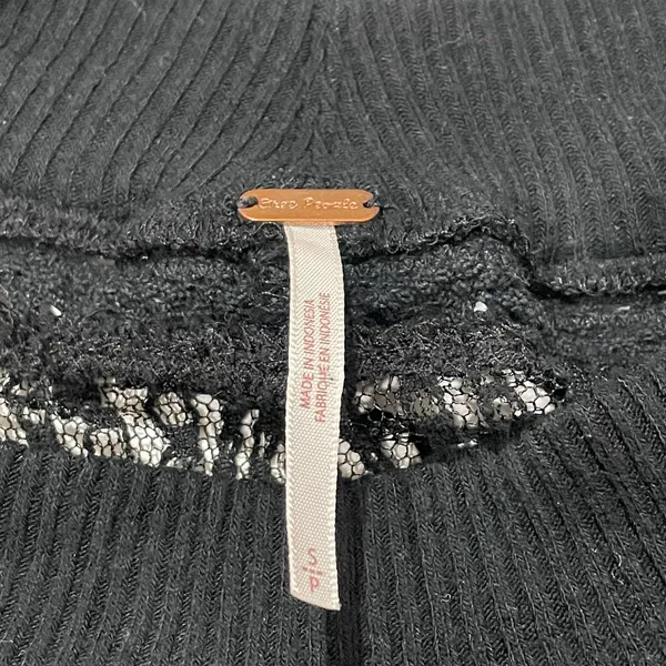 Free People Spring Valley Lace Trim Tunic Top - Black - Small - Image 7