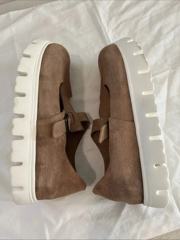 Birkenstock Paris Chunky Platform Mary Jane Clogs warm Sand,Size EU38/US7.5 NWOT - Image 6