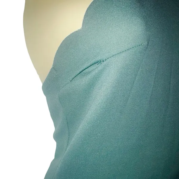 Sage Green Backless Halter Mini Dress - Image 3