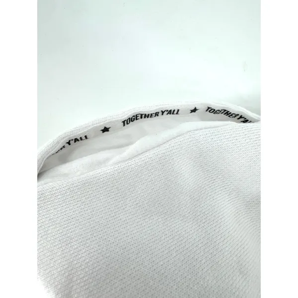 Aerie Womens White Fleece Lounge Shorts Elastic Waist Raw Hem Size Medium - Image 5