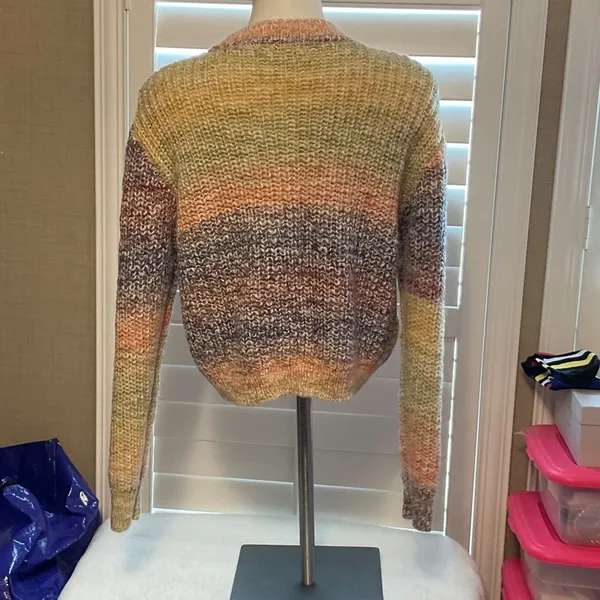 Miami Multicolor Knit Women's Sweater Red Size L - Image 3