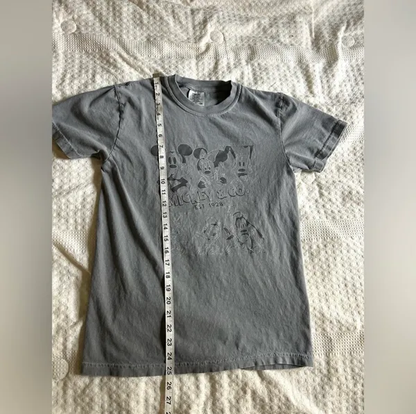 Comfort Colors Disney Graphic Tee Small Gray Garment Dyed - Image 7