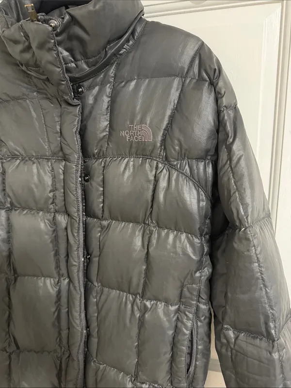 The North Face Women’s Dark Gray Quilted Down Puffer Coat - Image 2