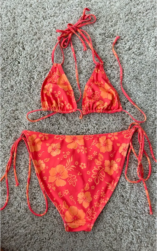 Kulani Kinis Bikini in Bright Orange Floral - Image 2