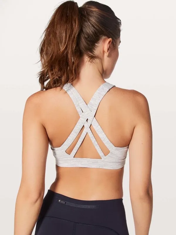 Lululemon Stash N' Run Bra Wee Are From Space Nimbus Battleship / Ice Grey 4 - Image 6