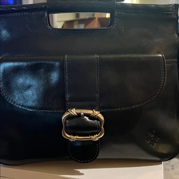 Patricia Nash Ovodda Satchel, Black, Leather, Classic, vintage - Image 2