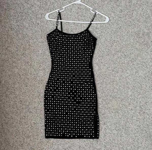Black Rhinestone Homecoming Dress Windsor - Image 2