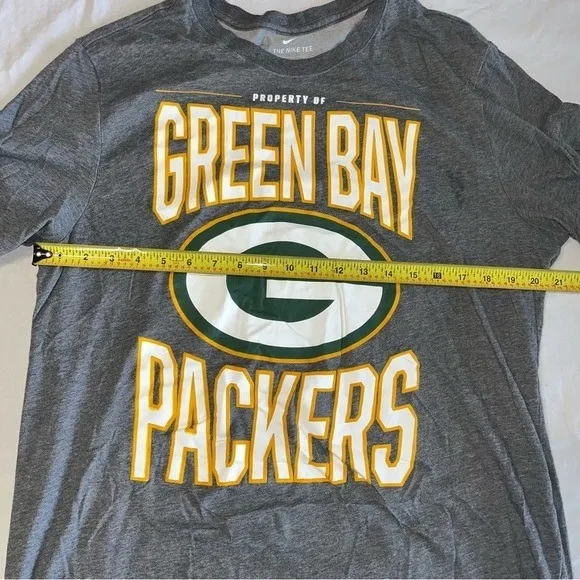 Nike T-Shirt Women's Gray Green Bay Packers XL NFL Football - Image 6