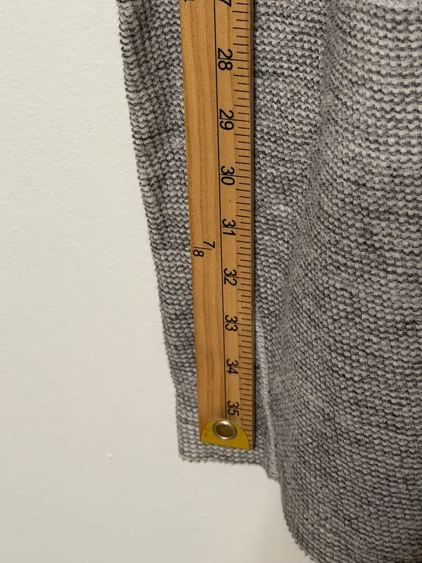 Billy Reid Women’s Cotton Knit Dress Size Large Gray Waffle Texture - Image 9