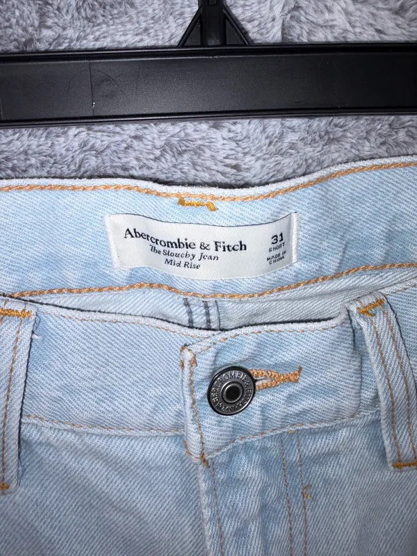 Abercrombie & Fitch size 31 short light blue the slouchy jean mid rise - Image 2