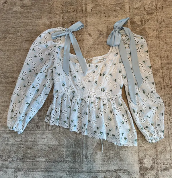 For Love & Lemons Cherry Eyelet Top  - Image 3