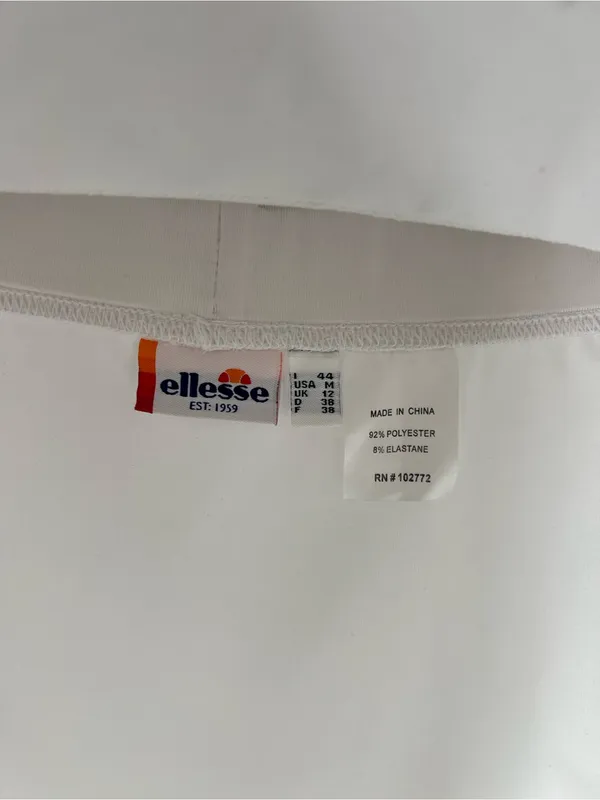 Ellesse Casti White Tennis Skirt Size M Stretch Athletic Court Skirt - Image 6