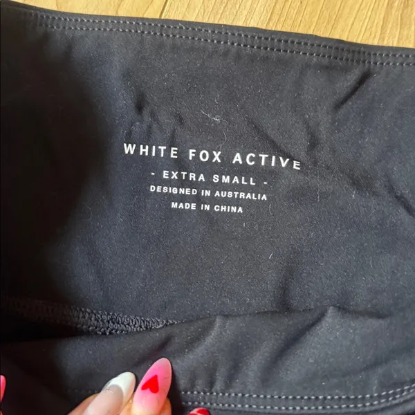 White Fox Boutique Black Bike Shorts - Image 2