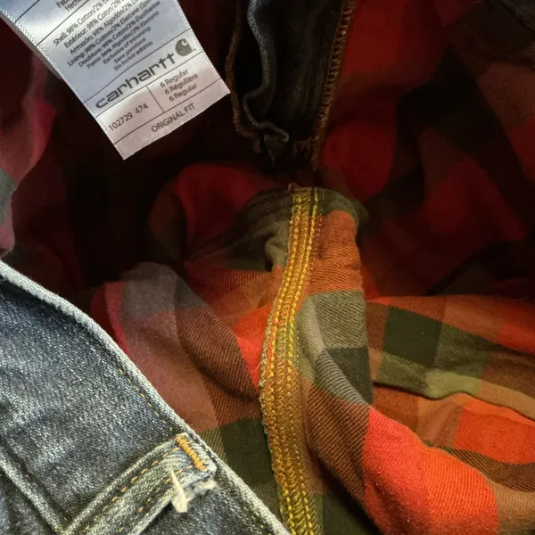 Carhartt Flannel Lined Jeans Original Fit Straight Leg Women’s 6 Regular Denim - Image 5