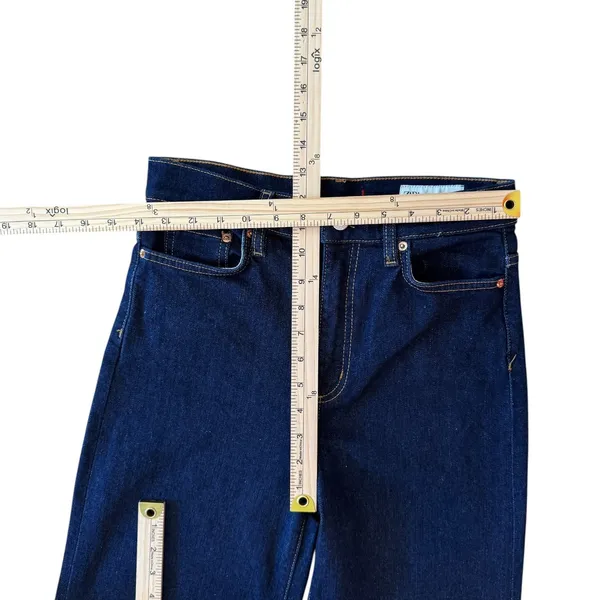 Zara Jeans High Rise Wide Leg Dark Wash Indigo TRF Denim‎ Size 4 26 8246/045/407 - Image 4
