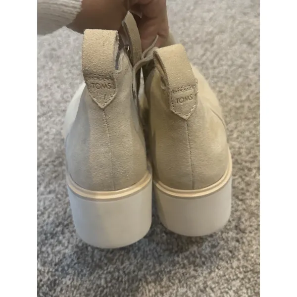 Tom's Maude‎ Wedge Bootie In Natural Size 9.5W - Image 4