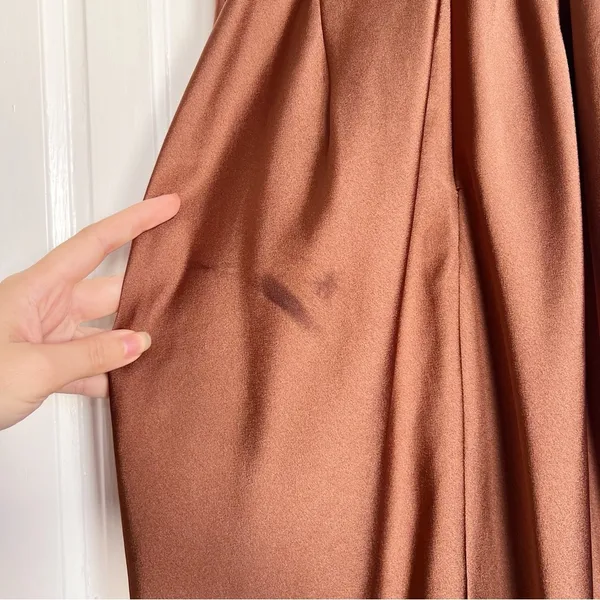 House of CB • Myrna Chocolate Satin Corset Slip Dress brown bustier boned bodice - Image 15