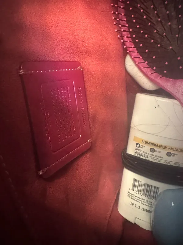 Real Coach Leather Bag - Image 6
