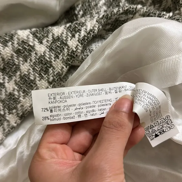 Zara Ecru Textured Check Cut-Out Mini Dress - Image 11