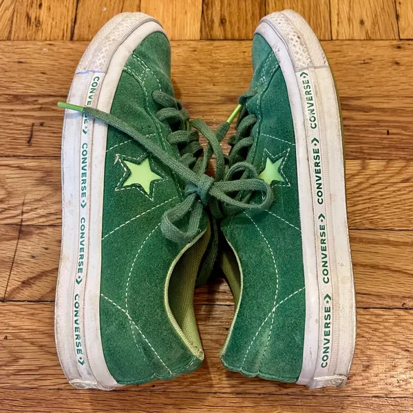 Converse One Star Pinstripe Ox Mint Green/Lime Suede Sneakers 159816C Streetwear - Image 5