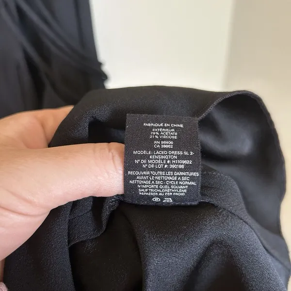 Theory Dress Kensington 6 Womens‎ Black Crepe Side Lace Up Tie Sleeveless - Image 3