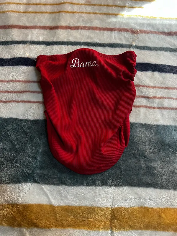 Bama scrunch strapless crop top Red Size XS - Image 5